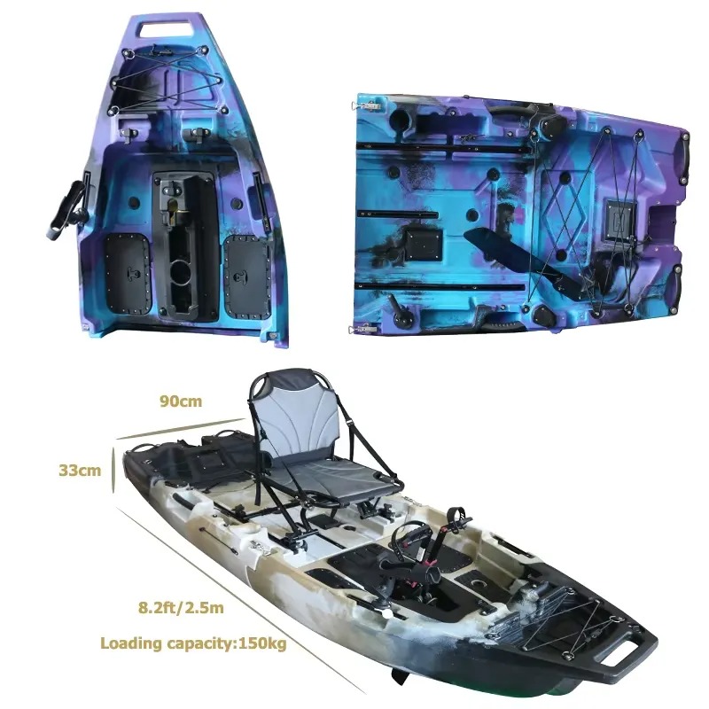 8ft Modular Single Seat Fin Pe - Fishing Kayak Pedal Drive ulasan dan harga