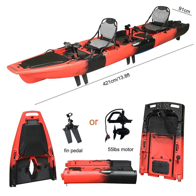 Wholesale 14 FT HDPE 3 Section - Fishing Kayak Pedal Drive ulasan dan harga